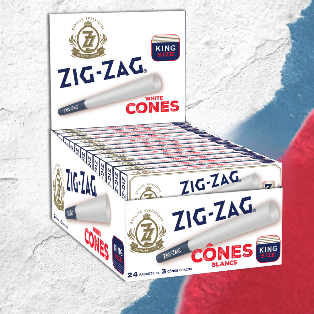 Zig-Zag® White King Size Cones 3 Pack - Zig-Zag Canada