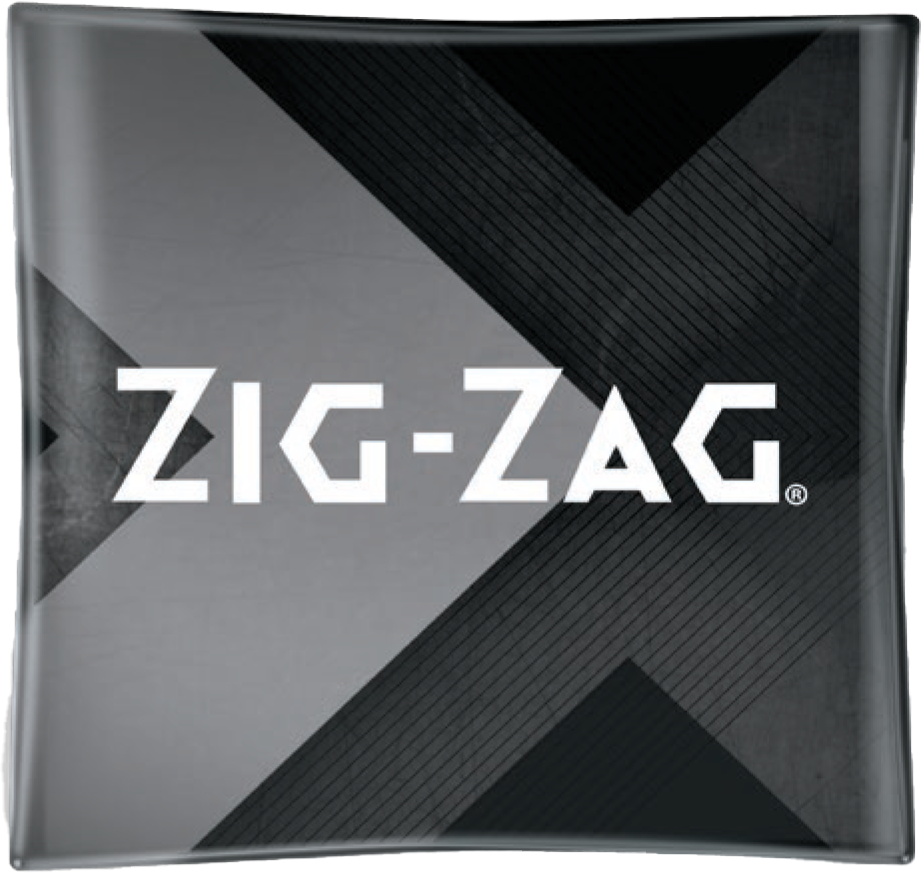 ZigZag Glass Ashtray Black ZigZag Canada
