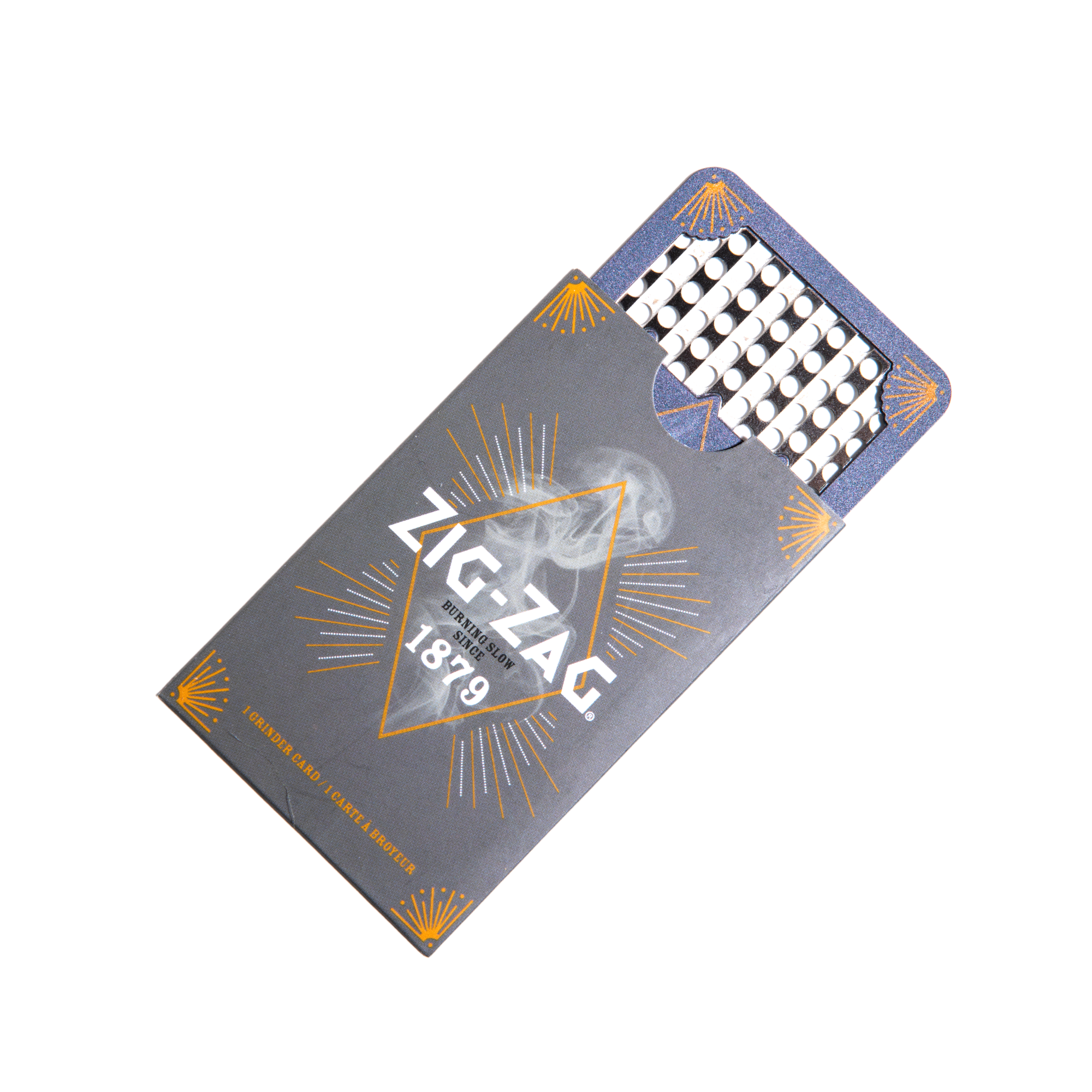 Zig-Zag Grinder Card Smoke (Orange/Grey) | Zig-Zag Canada