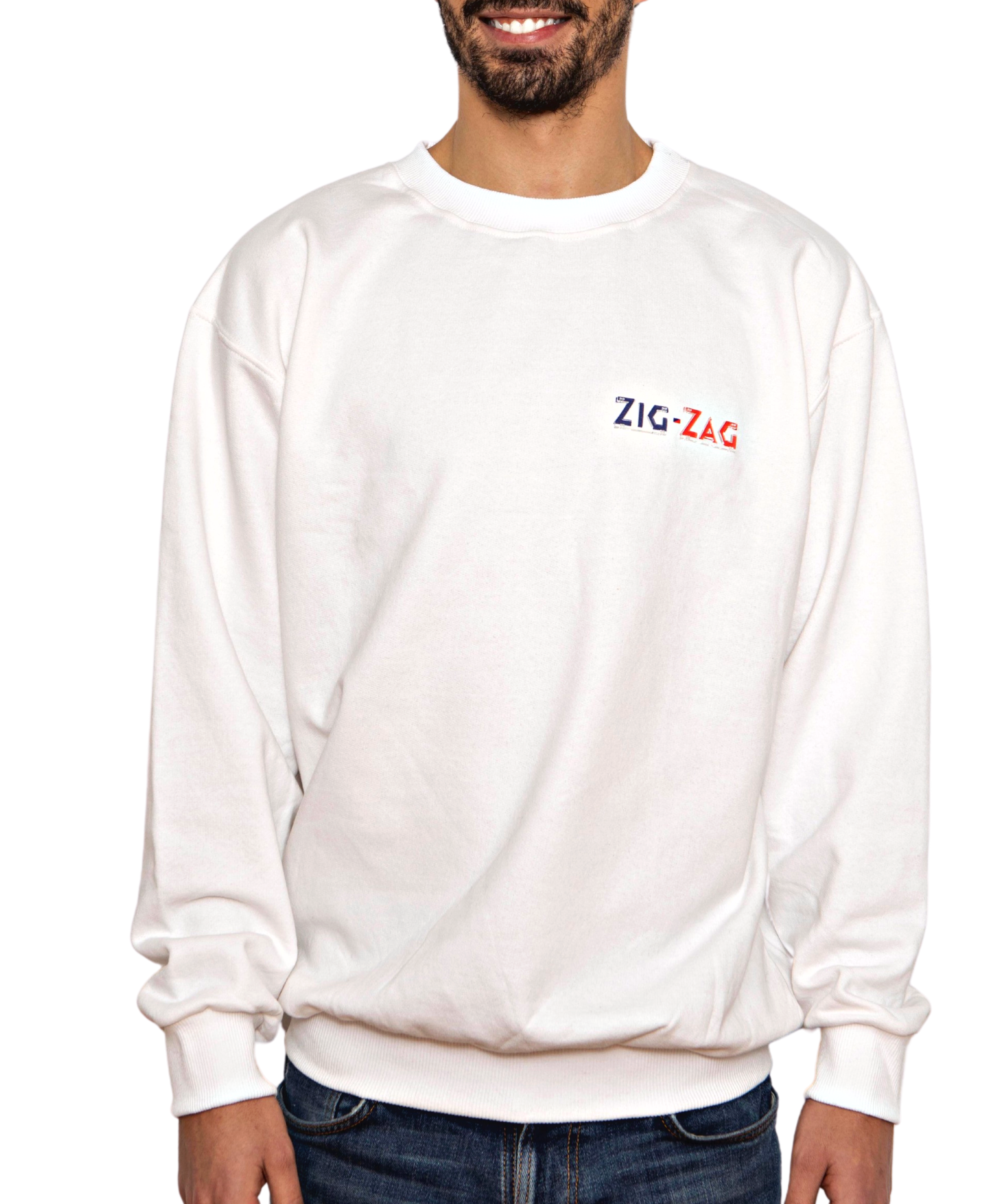 Zig-Zag x 3-Dimensional Oversized White Sweater | Zig-Zag Canada