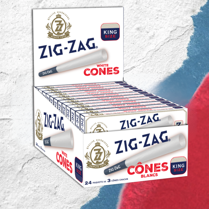 Zig-Zag® White King Size Cones 3 Pack